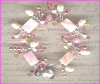 Pretty in Pink - Lampwork Bracelet by Krista Tseu