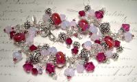 Strawberry Crystals Boro Bracelet by 5 Fish Designs