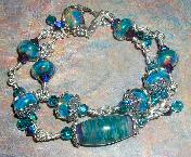 Aurora Borealis by Robin Bond, Beads by 5Fish, Clasp by Jonie Croyder...Wow!