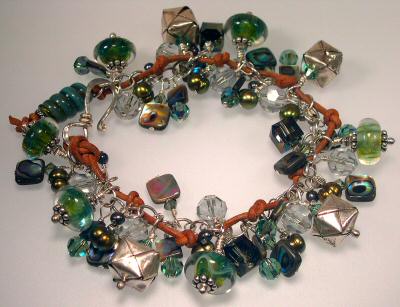 Boro beads by Karl, bracelet by Krista