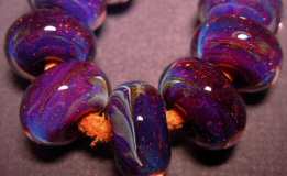 Plum Jive - Boro Spacer Beads