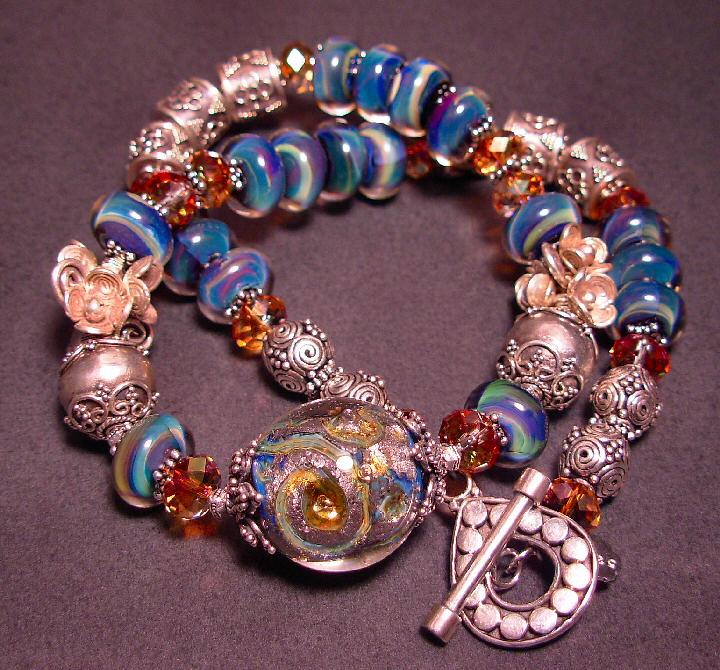 5Fish - Custom Lampwork Glass Necklace by Krista Tseu